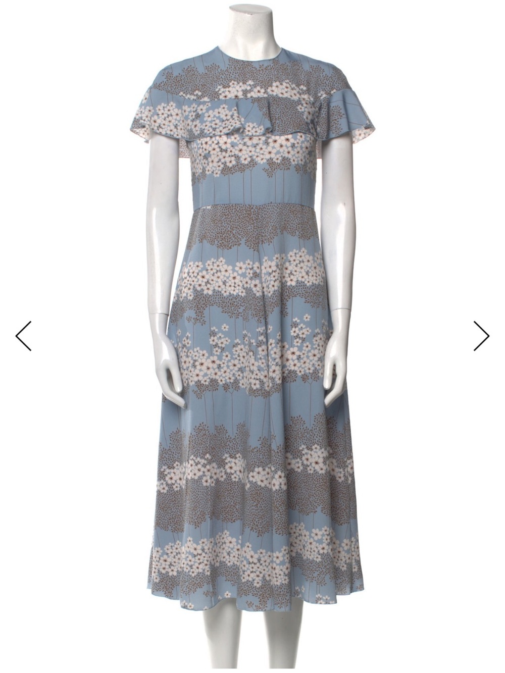 Red Valentino Floral Print Midi Length Dress